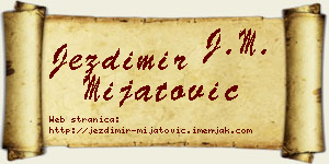 Jezdimir Mijatović vizit kartica